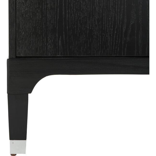 Lorna 3-Drawer Nightstand, Black - Nightstands - 5