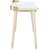 Parker 1-Drawer Desk, White/Gold - Desks - 4