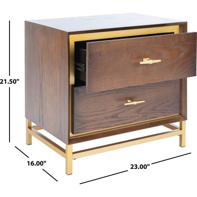 Fenno 2-Drawer Nightstand, Walnut - Nightstands - 7