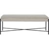 Kara Cushioned X Bench, Light Grey/Black - Accent Seating - 1 - thumbnail