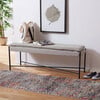 Kara Cushioned X Bench, Light Grey/Black - Accent Seating - 2