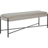 Kara Cushioned X Bench, Light Grey/Black - Accent Seating - 3