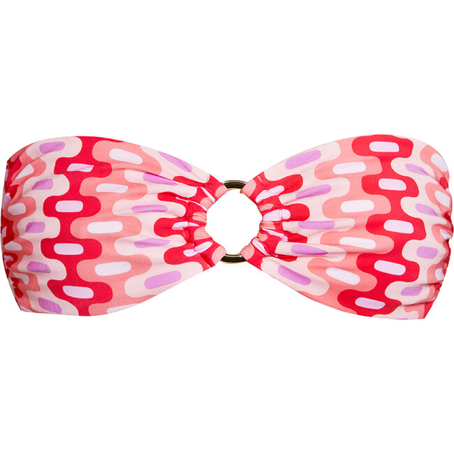 Women's Lindy Bikini Top, Pink Ogee