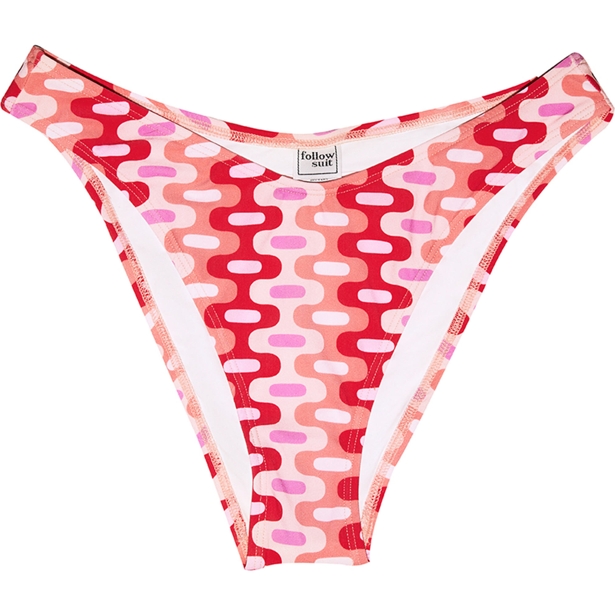 Women's Jane Bikini Bottom, Pink Ogee - Two Pieces - 1