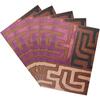 Patchwork Kuba Cloth Wrapping Paper, Plum - Paper Goods - 1 - thumbnail