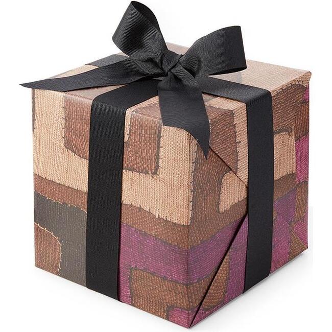 Patchwork Kuba Cloth Wrapping Paper, Plum - Paper Goods - 3