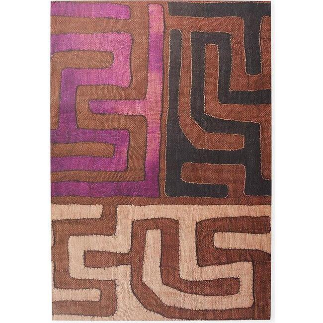 Patchwork Kuba Cloth Wrapping Paper, Plum - Paper Goods - 4