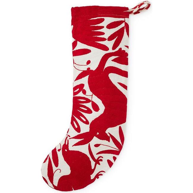 Otomi Holiday Stocking, Red