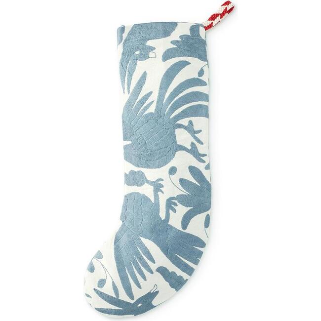 Otomi Holiday Stocking, Slate Blue