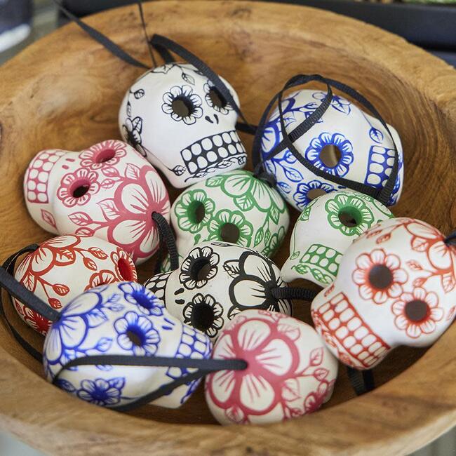 Skull Ornament, Green - Ornaments - 2