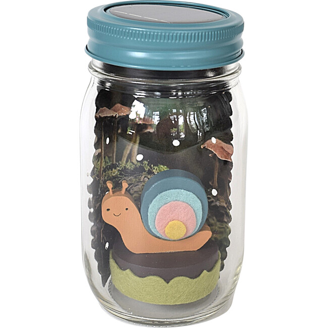 Mason Jar Solar Nightlight, Snail - Lighting - 1