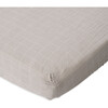 Cotton Muslin Mini Crib Sheet, Warm Grey - Crib Sheets - 2