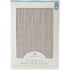 Cotton Muslin Mini Crib Sheet, Warm Grey - Crib Sheets - 3