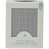 Cotton Muslin Changing Pad Cover, Nickel - Changing Pads - 3