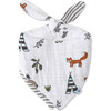 Cotton Muslin Reversible Bandana Bib, Forest Friends - Bibs - 1 - thumbnail