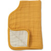 Cotton Muslin Reversible Burp Cloth, Mustard - Burp Cloths - 1 - thumbnail