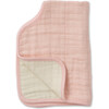 Cotton Muslin Reversible Burp Cloth, Rose Petal - Burp Cloths - 1 - thumbnail