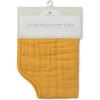 Cotton Muslin Reversible Burp Cloth, Mustard - Burp Cloths - 3
