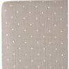 Cotton Muslin Crib Sheet, Taupe Cross - Crib Sheets - 5