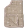 Cotton Muslin Reversible Burp Cloth, Taupe Cross - Burp Cloths - 1 - thumbnail