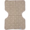 Cotton Muslin Reversible Burp Cloth, Taupe Cross - Burp Cloths - 3