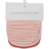 Cotton Muslin Classic Bib 3 Pack, Rose Petal - Bibs - 5 - thumbnail