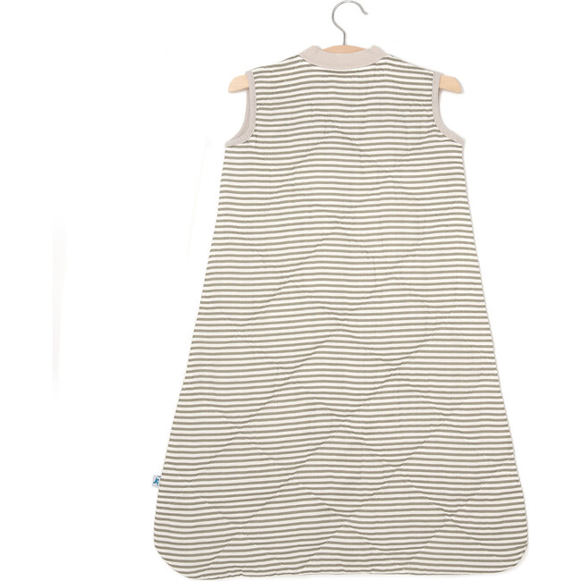 Cotton Muslin Quilted Sleep Bag Small, Grey Stripe - Sleep Sacks - 3