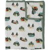 Cotton Muslin Big Kid Throw Quilt, Happy Camper - Quilts - 1 - thumbnail