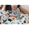 Cotton Muslin Big Kid Throw Quilt, Dino Friends - Quilts - 3