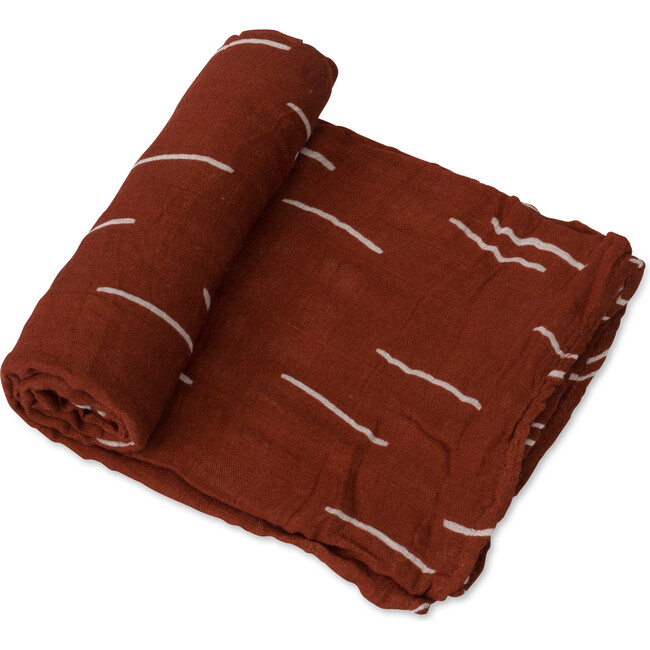 Deluxe Muslin Swaddle Blanket, Baked Clay - Swaddles - 3