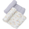 Cotton Muslin Swaddle Blanket 2 Pack, Rainbow Gingham Set - Swaddles - 1 - thumbnail