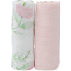 Deluxe Muslin Swaddle Blanket 2 Pack, Blush Peony Set - Swaddles - 1 - thumbnail