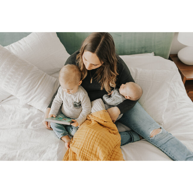 Cotton Muslin Quilt, Mustard - Quilts - 2