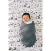 Deluxe Muslin Swaddle Blanket, Charcoal - Swaddles - 3 - thumbnail