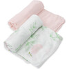 Deluxe Muslin Swaddle Blanket 2 Pack, Blush Peony Set - Swaddles - 2 - thumbnail