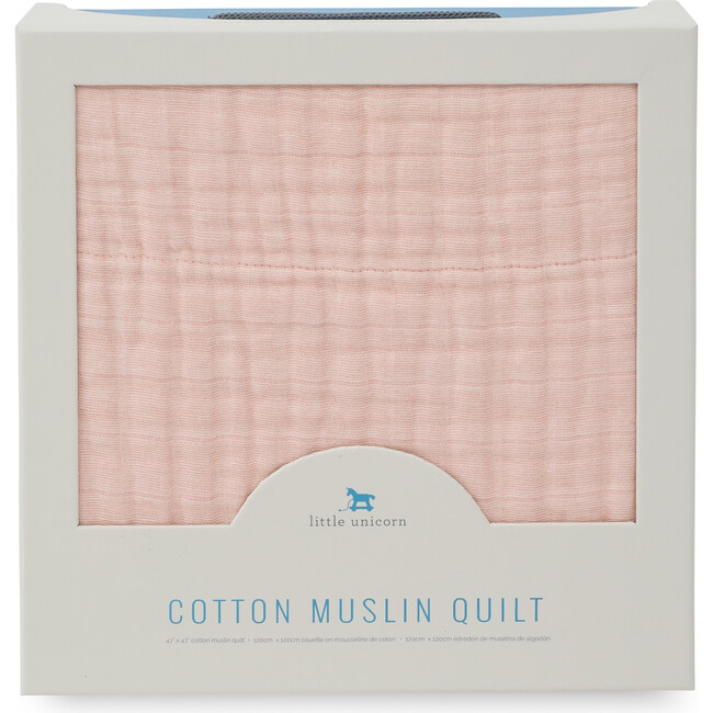 Cotton Muslin Quilt, Rose Petal - Quilts - 4