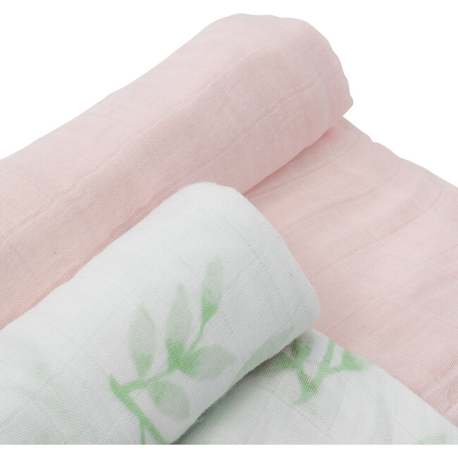 Deluxe Muslin Swaddle Blanket 2 Pack, Blush Peony Set - Swaddles - 3