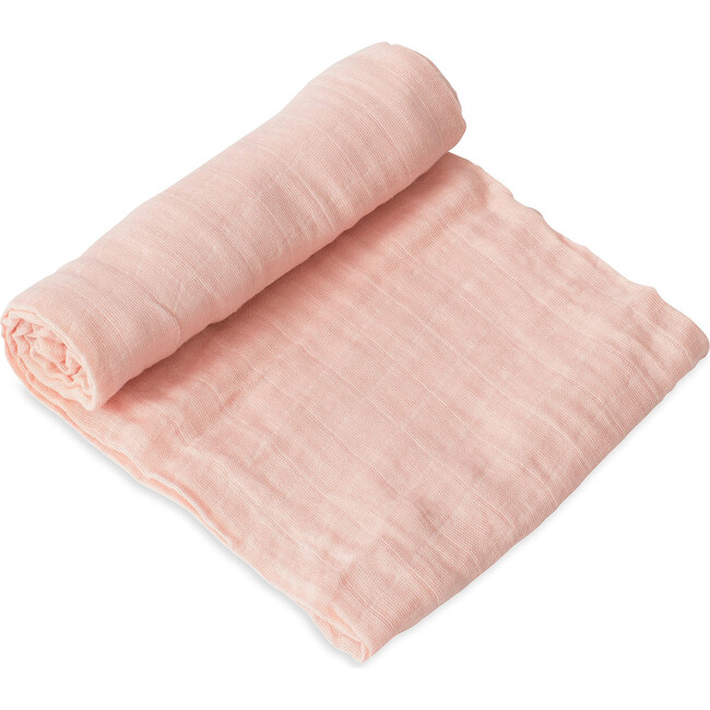 Cotton Muslin Swaddle Blanket , Rose Petal - Swaddles - 3