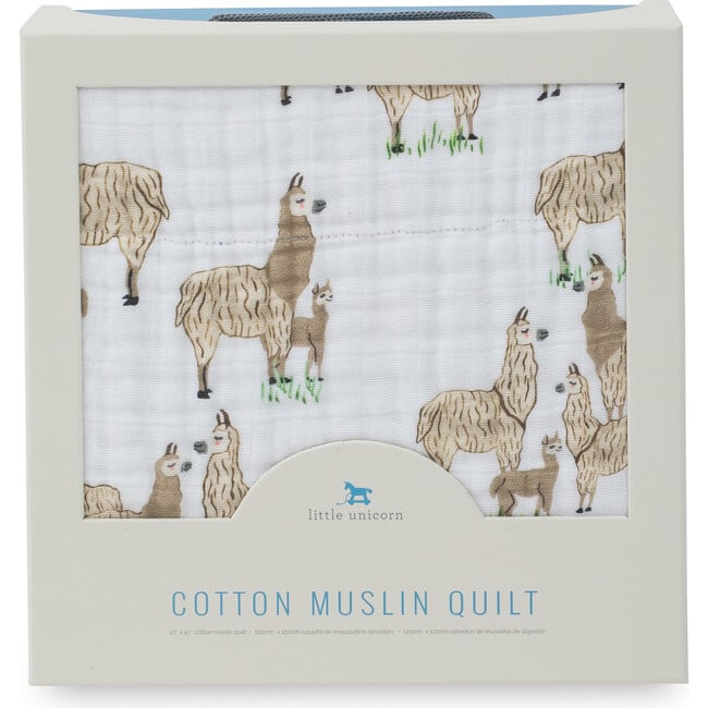 Cotton Muslin Quilt, Llama Llama - Quilts - 6