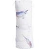 Cotton Muslin Swaddle Blanket, Narwhal - Swaddles - 1 - thumbnail