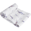 Cotton Muslin Swaddle Blanket, Narwhal - Swaddles - 3