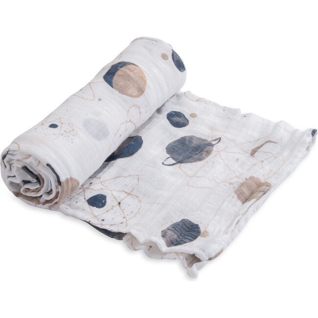 Cotton Muslin Swaddle Blanket,  Planetary - Swaddles - 3