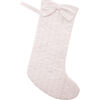 Quilted Linen Holiday Stocking, Pink - Stockings - 3
