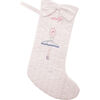 Linen Ballerina Holiday Stocking, Pink - Stockings - 1 - thumbnail