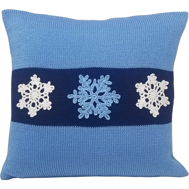 Snowflake Pillow, Blue