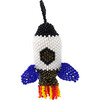 Beaded Spaceship Ornament, Multi - Ornaments - 1 - thumbnail