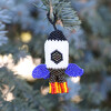 Beaded Spaceship Ornament, Multi - Ornaments - 2