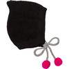 Tassel Bonnet, Black/Grey/Hpink - Hats - 1 - thumbnail