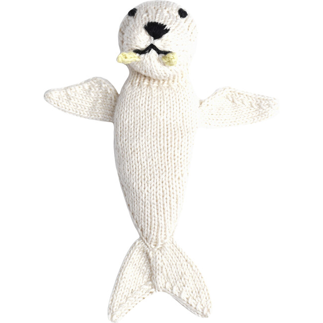 Cotton Hand Knit Baby Toy, Walrus - Plush - 1