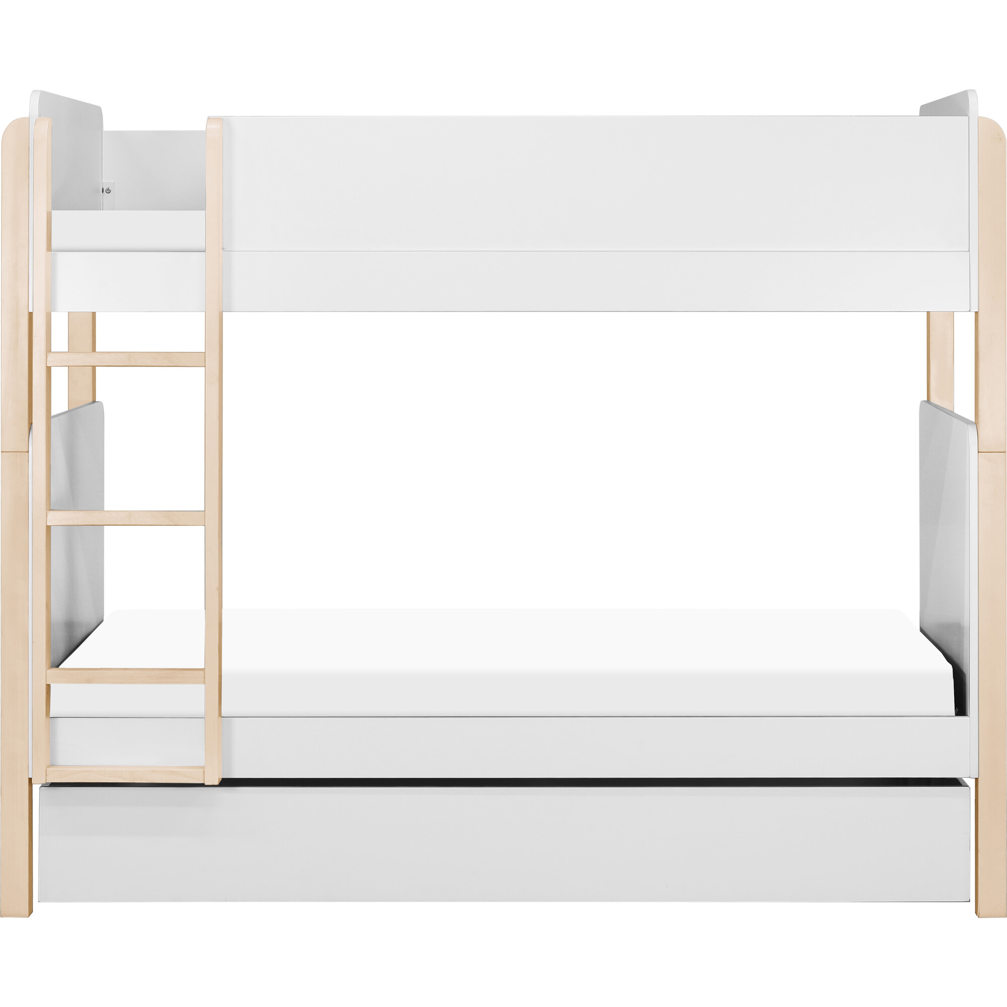 Universal Twin Storage Trundle Bed, White - Beds - 1
